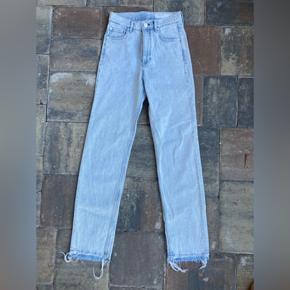 Rag and Bone Harlow Mid- Rise Straight Leg